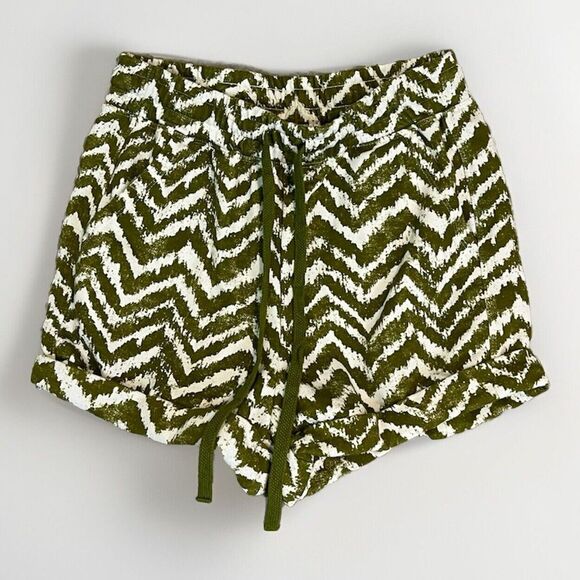 Anthropologie Pants - Anthropologie daily practice lounge shorts womens XS green chevron pull on